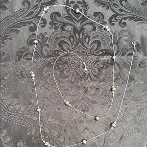 Elegant Silver Beaded Necklace